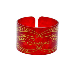 Turtle Shell Engraved Samoa Bracelets - RED