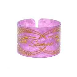 Turtle Shell Engraved Samoa Bracelets- Purple